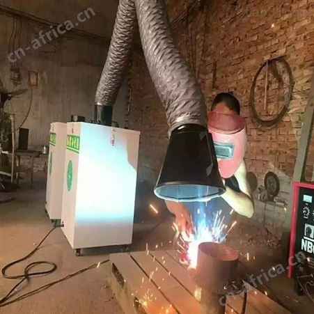 小型移动式焊接烟尘净化器 2.2KW焊接烟尘滤芯 移动式双臂3kw焊烟净化器