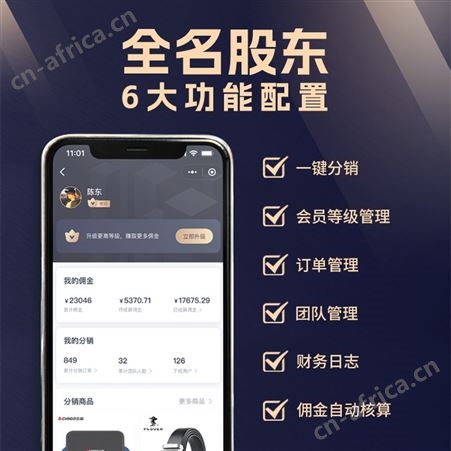 盛创汇联易拓商 小程序商城新零售三级分销ERP系统全民股东团队分红