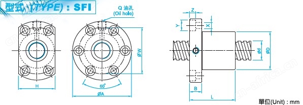 SFI2505滚珠丝杆图