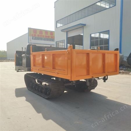手扶式座驾式履带运输车 1.2吨液压自卸爬山虎 果园运输翻斗车