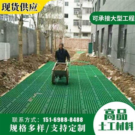 绿化护坡5公分塑料植草格 抗UV耐酸碱腐蚀绿色草坪砖