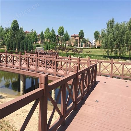 共挤塑木栏杆别墅花园庭院栈道景观工程户外木塑围栏定制
