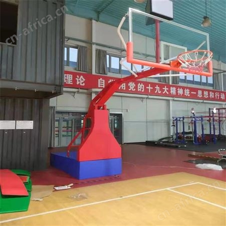 华丽体育户外成人地埋学校比赛标准落地式室外篮球架家用训练移动篮球架