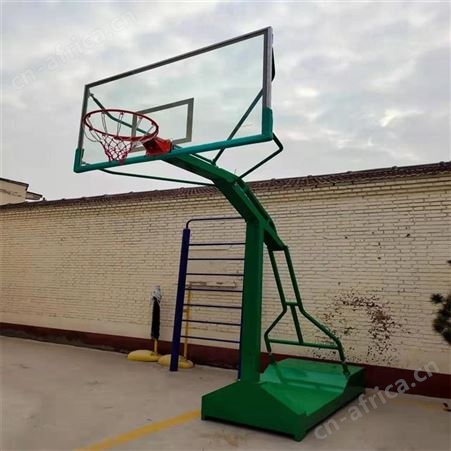 华丽体育户外成人地埋学校比赛标准落地式室外篮球架家用训练移动篮球架