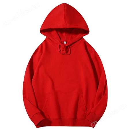 拓展服装春秋款纯色毛圈连帽套头卫衣男女印字定图班服工作服批发