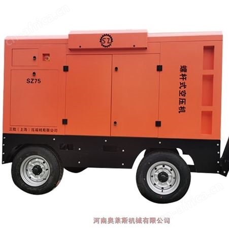 青海省乐都县三致移动空压机75kw工地护坡用