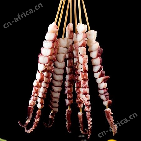 半成品龙珠串供应 冷冻章鱼足串 烧烤油炸食材批发