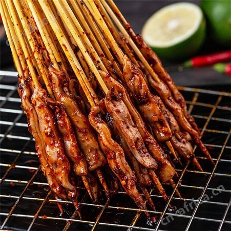 波纹鱿鱼串 烧烤食品半成品  烧烤食材 铁板鱿鱼串批发 量大从优