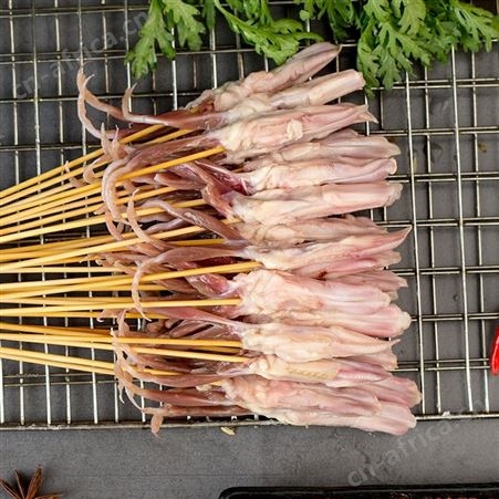 鸭舌串小串半成品 油炸涮锅烧烤 手工竹签穿制