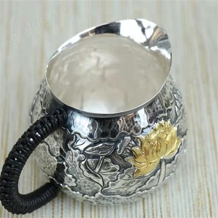 纯银999家用公道杯分茶器功夫茶具茶器大容量茶海茶叶过滤器