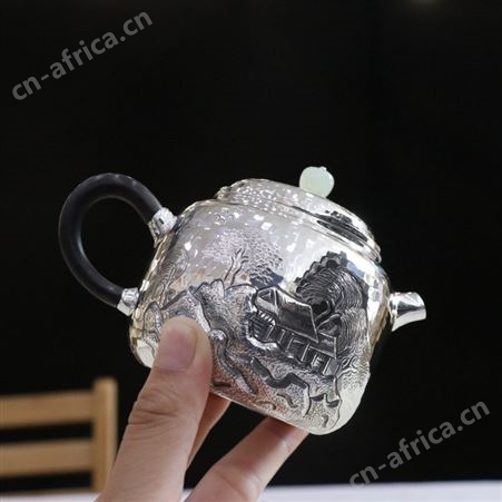 玉摘手工小银壶纯银999泡茶壶足银家用功夫茶具银器礼品茶壶
