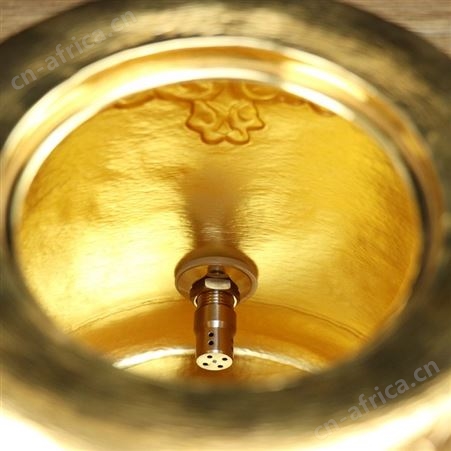 手工鎏24K金999纯银水缸家用储水缸大号蓄水罐银器摆件酒缸子
