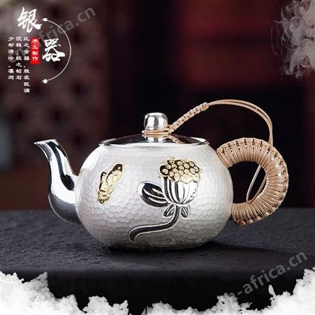 纯银小茶壶 999纯手工日式银壶一张打功夫银茶具套装
