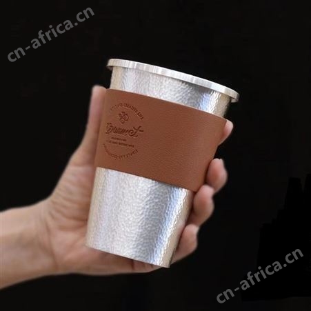 足银999咖啡可乐水杯家用大容量男女士喝水银杯子手工纯银茶缸子