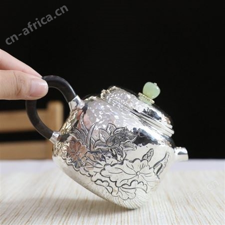 玉摘手工小银壶纯银999泡茶壶足银家用功夫茶具银器礼品茶壶