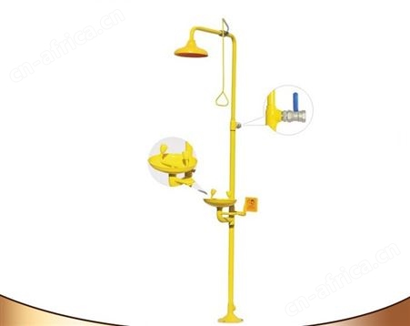 BTF11-A复合式洗眼器 防腐涂层 紧急冲淋洗眼器 脚踏手动排空防冻