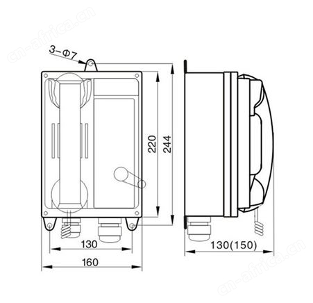 KS-1G声力电话机 壁挂式船用直通声力电话机 IP44