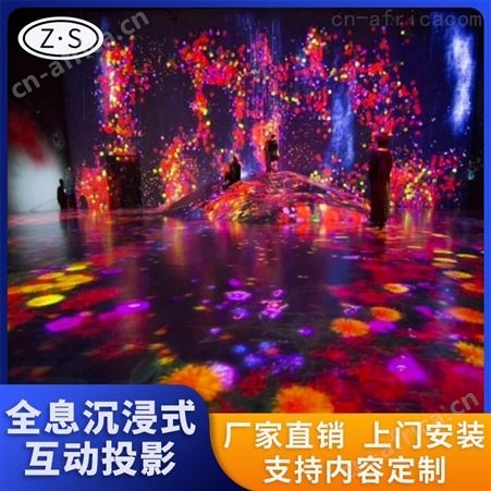 新年春节主题餐厅饭店投影 裸眼3d墙面地面立体投影 室内户外全息互动光影技术