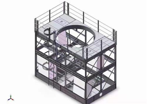 工业冷却塔的小循环清洗法(冷却塔机组的工作原理图)