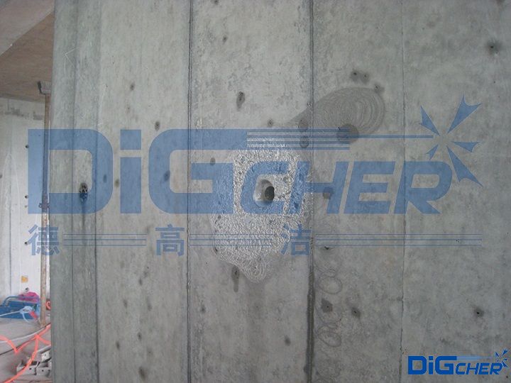 高压水混凝土凿毛效果