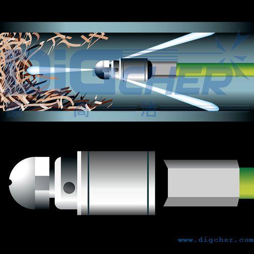 管道清洗喷头清洗作业示意图