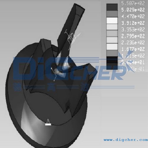 排液阀芯的应力云图